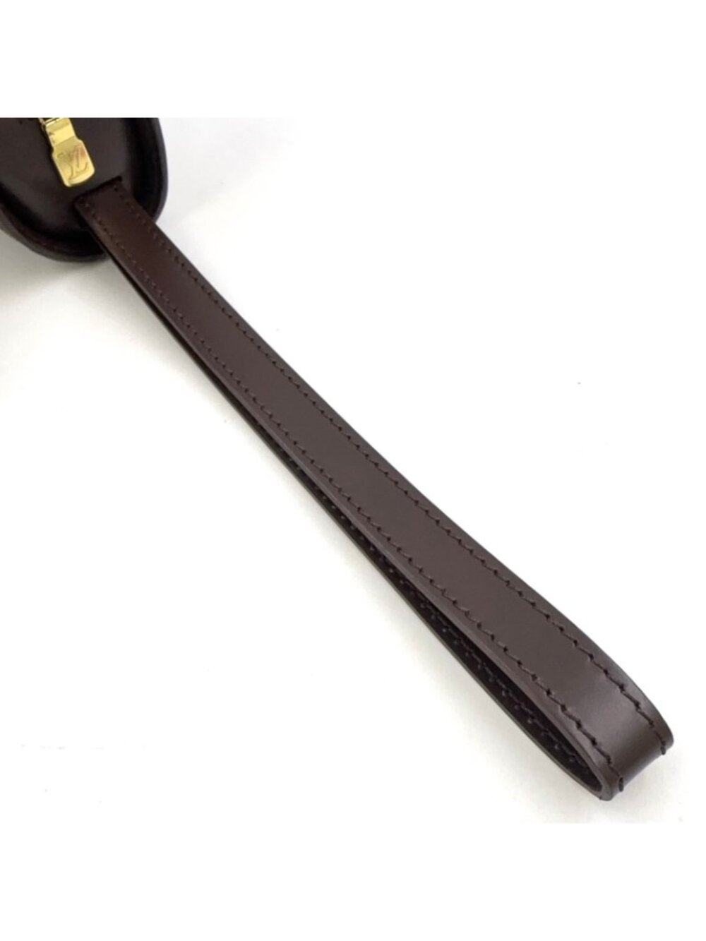 Louis Vuitton Damier Saint Ebene Second Leather Brown Clutch Gold - Picture 11 of 15